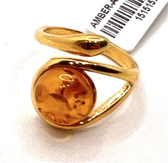 Anello Domar Donna Ambra in Argento Ambra AMBER-AN-18-280 - AMBER-AN-18-280